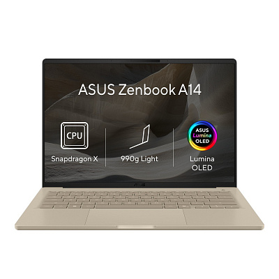 ASUS Zenbook A14/UX3407QA-OLED647WZ/SD-X1-26-100/14"/WUXGA/32GB/512GB/Adreno/W11H/Arany/2R