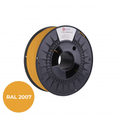 C-Tech 3DF-P-PLA1.75-2007 3D filament, PREMIUM LINE, PLA, közlekedési piroslumineszcens fény narancssárga, RAL2007, 1,75mm, 1kg