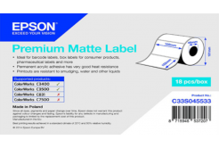 Epson C33S045533 Premium Matte, a ColorWorks esetében, 102x152mm, 225db, fehér öntapadó címkék