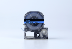 Epson SE18BW, 18mm x 8m, fekete nyomtatás / kék alapon, plombovací, utángyártott szalag