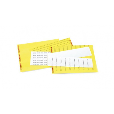 Partex címkék PF-07533KT9, 7,5 x 33 mm, fehér, 100 db, A4, 1 lap