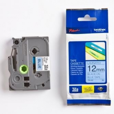 Brother TZ-531 / TZe-531, 12mm x 8m, fekete nyomtatás / kék alapon, eredeti szalag