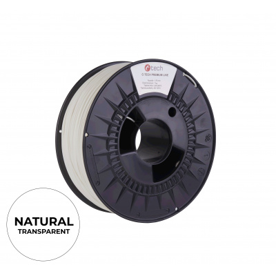 C-Tech 3DF-P-PETG1.75-TRA 3D filament, PREMIUM LINE, PETG, 1,75mm, 1000g, Átlátszó (Transparent)
