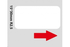 Niimbot A2A68601301, 15x30mm, 195db, fehér öntapadó címkék