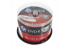 HP DVD-R, DME00025-3, 69316, 4.7GB, 16x, spindle, 50-pack, bez možnosti potisku, 12cm, pro archivaci dat