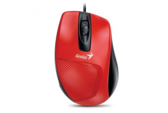Genius Egér DX-150X 31010231101, 1000DPI, optikai, 3 gomb, vezetékes USB, piros