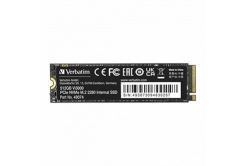 Verbatim 49374 Vi3000, Belső SSD meghajtó, 512GB, M.2, NVMe, 3300 MB/s-R, 2500 MB/s-W, fekete
