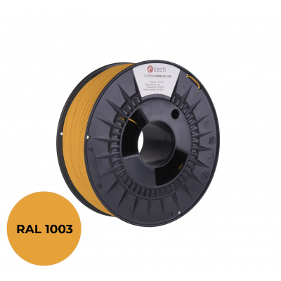 C-Tech 3DF-P-PLA1.75-1003 3D filament, PREMIUM LINE, PLA, RAL1003, 1,75mm, 1000g, Jelzősárga (Signal yellow)