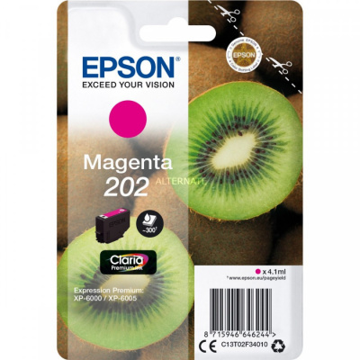 Epson 202 C13T02F34010 bíborvörös (magenta) eredeti tintapatron