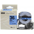 Epson LK-7LBP, SC36BW, C53S657504, 36mm x 9m, fekete nyomtatás / kék alapon, kompatibilis szalag