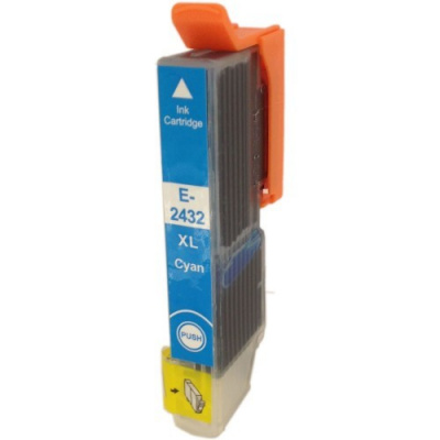 Epson T2432 XL cián (cyan) kompatibilis tintapatron