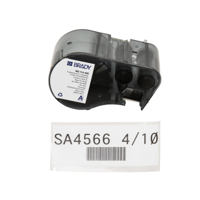 Brady M5-114-490 / 170891, 38.10 mm, Polyester, fekete nyomtatás / fehér alapon