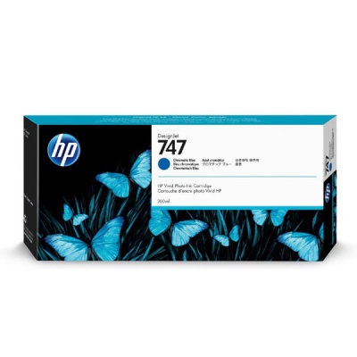 HP eredeti tintapatron P2V85A, HP 747, chromatic blue, 300ml, HP HP DesignJet Z9