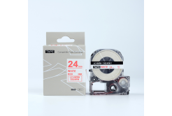 Epson LK-SS24RW, 24mm x 9m, piros nyomtatás / fehér alapon, utángyártott szalag