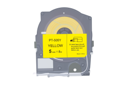Max LM-505Y, 5mm x 8m, sárga utángyártott szalag
