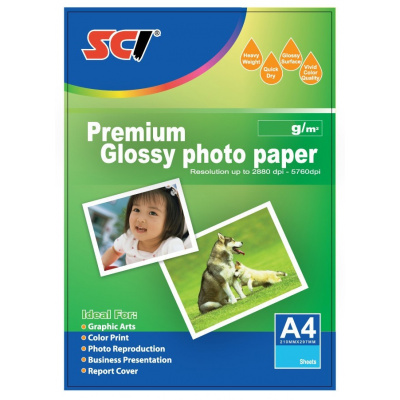 SCI GPP-230 Glossy Inkjet Photo Paper, 230g, A4, 20 ív, fényes fotópapírok