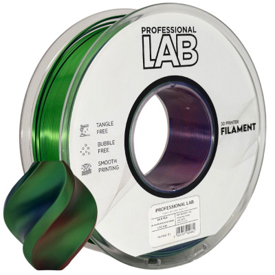 Silk PLA Tri Color red blue green | Prof. Lab