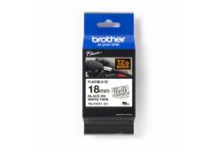 Brother TZ-FX241 / TZe-FX241 Pro Tape, 18mm x 8m, fekete nyomtatás / fehér alapon, eredeti szalag