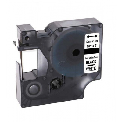Dymo 18055, S0718300, 12mm x 1, 5m fekete nyomtatás / fehér alapon, kompatibilis szalag 