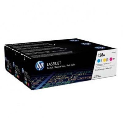 HP 128A CF371AM, cián/bíborvörös/sárga (cyan/magenta/yellow) eredeti toner