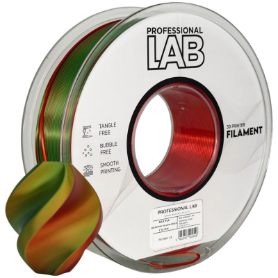Silk PLA Tri Color red yellow green | Prof. Lab
