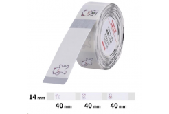 Niimbot A2G88778801, 14x40mm, 160db, Teddy mackók, önragasztó címkék