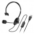 Genius HS-100U, fejhallgató mikrofonnal, hangerőszabályzó, fekete, 2.0, fejpántos, USB