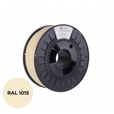 C-Tech 3DF-P-PETG1.75-1015 3D filament, PREMIUM LINE, PETG, RAL1015, 1,75mm, 1000g, Világos elefántcsont (Light ivory)