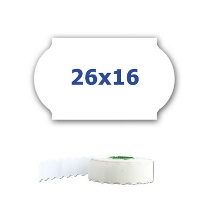 Árcímkék fogók címkézéséhez, 26mm x 16mm, 700db, fehér