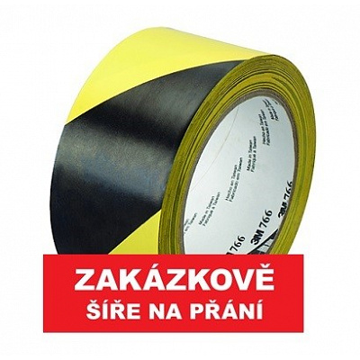 3M 766 PVC szalag sárga-fekete 50 mm x 33 m
