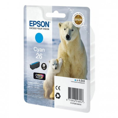 Epson T261240 C13T26124012 cián (cyan) eredeti tintapatron