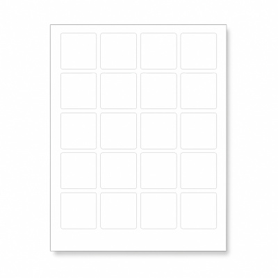 Öntapadó címkék 45 x 45 mm, 24 címkék, A4, 100 ív
