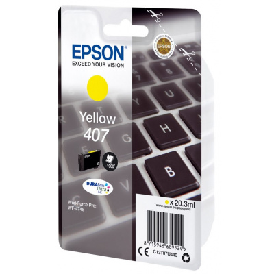 Epson 407 C13T07U440 sárga (yellow) eredeti tintapatron