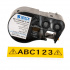 Brady M4-82-499-YL-BK / 170800, 9.53 mm, Nylon, fekete nyomtatás / sárga alapon