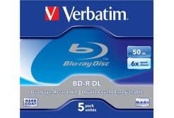 VERBATIM BD-R(5-pack)/DualLayer/Jewel/6X/50GB