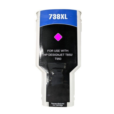 Kompatibilis tintapatron a HP 738 676M7A bíborvörös (magenta)