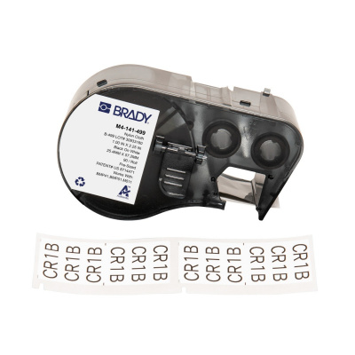 Brady M4-141-499 / 170807, 25.40 mm, Nylon, fekete nyomtatás / fehér alapon