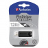 Verbatim 49319 Store N Go PinStripe, USB-meghajtó, USB A 3.0, 128GB, kihúzható csatlakozóval, fekete
