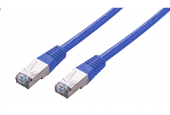Kábel C-TECH CB-PP5F-025B patchcord Cat5e, FTP, kék, 0,25m