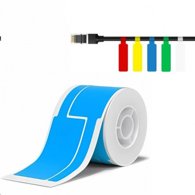 Niimbot 1EA01174301, 25x76mm, 200db, kék önragasztó címkék kábelekhez