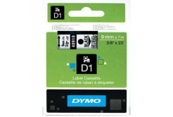 Dymo D1 40910, S0720670, 9mm x 7m, fekete nyomtatás / átlátszó alapon, eredeti szalag