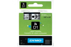 Dymo D1 40910, S0720670, 9mm x 7m, fekete nyomtatás / átlátszó alapon, eredeti szalag