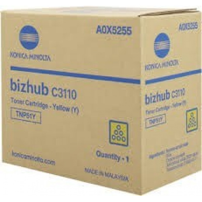 Konica Minolta TNP-51Y A0X5255 sárga (yellow) eredeti toner