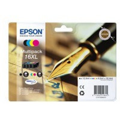 Epson T16364012, T163640, 16XL cián/bíborvörös/sárga/fekete (cyan/magneta/yellow/black) eredeti tintapatron
