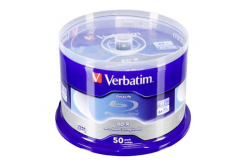 Verbatim BD-R, Single Layer 25GB, Blue Surface, Single Layer, spindle, 43838, 6x, 50-cake, No ID