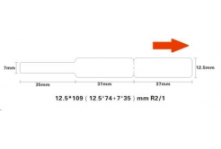 Niimbot A2K88218301, 12,5x109mm, 65db, fehér önragasztó címkék kábelekhez
