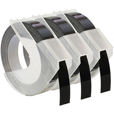 Kompatibilis szalag Dymo S0847730, 9mm x 3 m, fehér nyomtatás / fekete alapon, 3 db