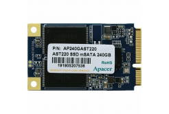 Belső lemez SSD Apacer mSATA, belső mSATA, 240GB, AST220, AP240GAST220-1, 550 MB/s-R, 530 MB/s-W,Panther