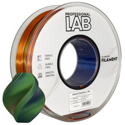 Silk PLA Tri Color orange blue green | Prof. Lab