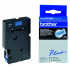 Brother TC-501, 12mm x 7,7m, fekete nyomtatás / kék alapon, laminált, eredeti szalag